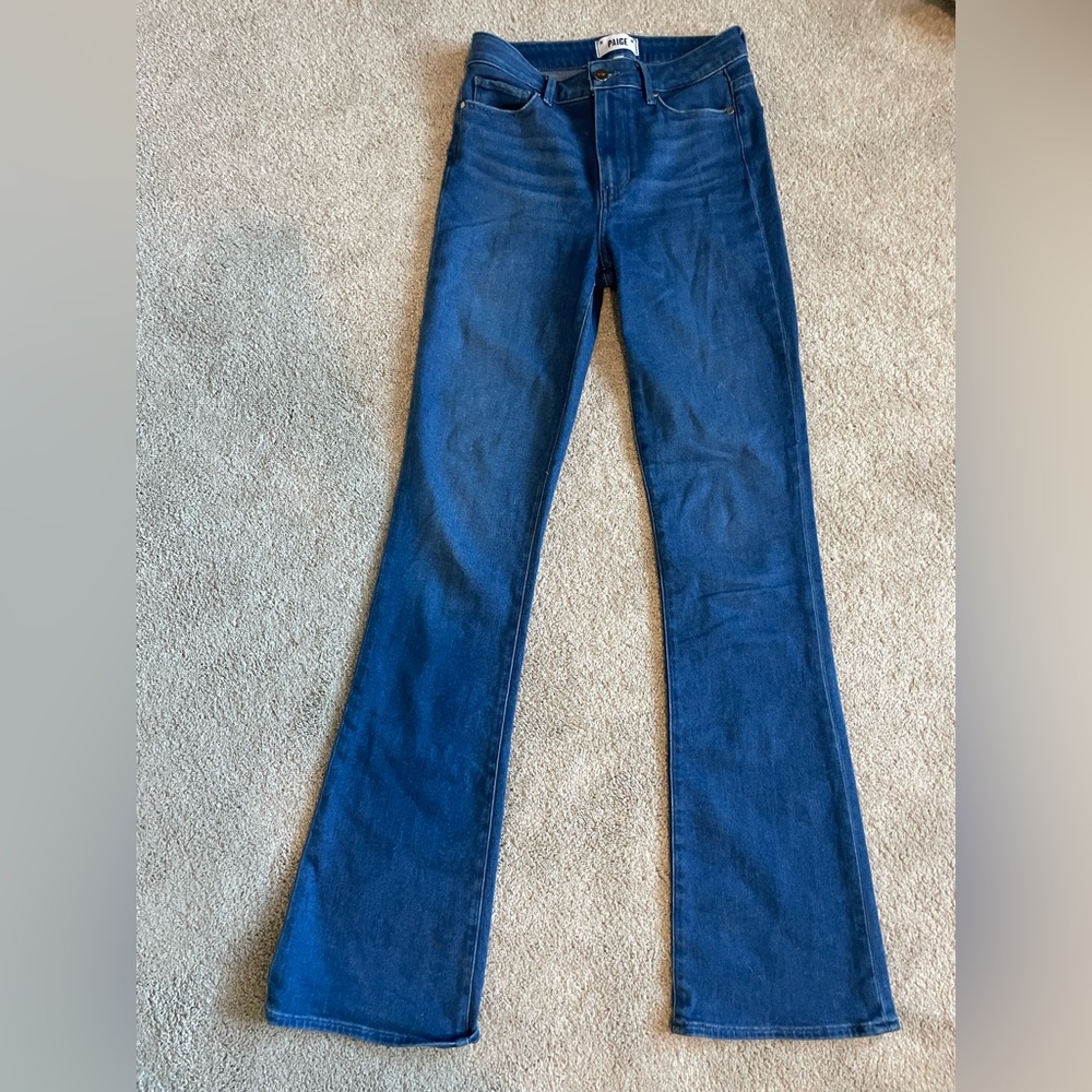 PAIGE Indigo Flare Jeans - High-Rise Wide Leg
